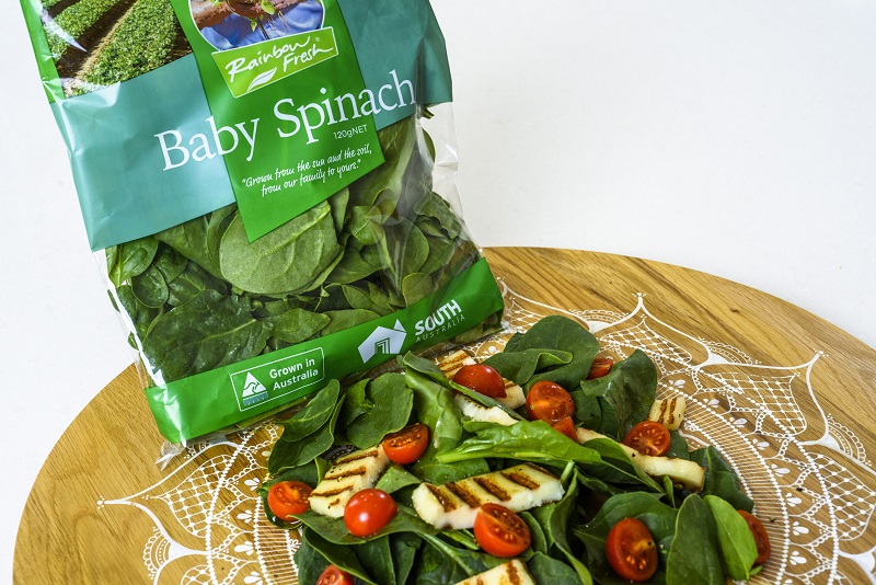 Baby Spinach Halloumi Salad